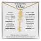 Personalized Name Necklace with Birth Flower For Niece-Be Your Amazing Self