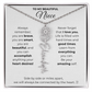 Personalized Name Necklace with Birth Flower For Niece-Be Your Amazing Self