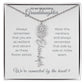 To My Beautiful Granddaughter-"Vibrant and Resilient" Birth Month Name Necklace
