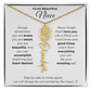 Personalized Name Necklace with Birth Flower For Niece-Be Your Amazing Self