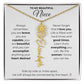 Personalized Name Necklace with Birth Flower For Niece