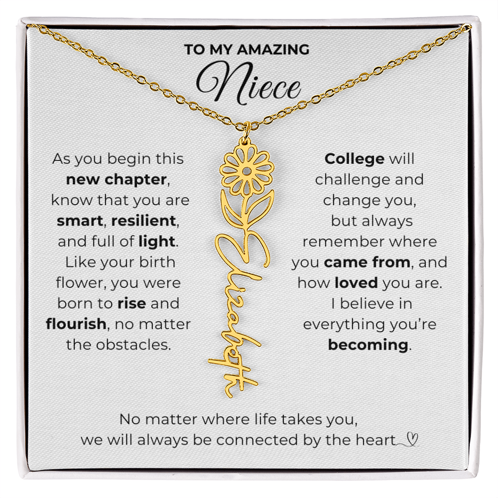 Personalized Niece College Gift from Aunt or Uncle