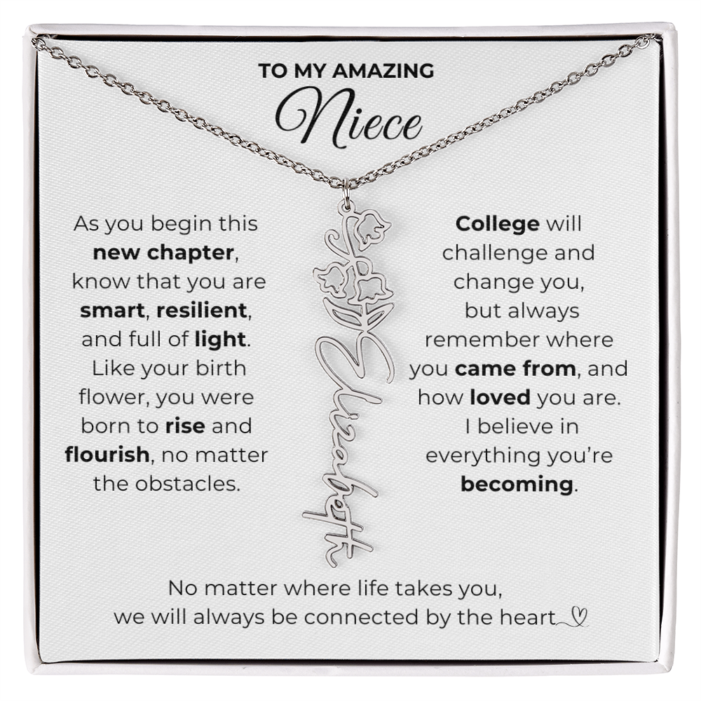 Personalized Niece College Gift from Aunt or Uncle