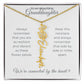 To My Beautiful Granddaughter-"Vibrant and Resilient" Birth Month Name Necklace
