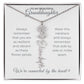 To My Beautiful Granddaughter-"Vibrant and Resilient" Birth Month Name Necklace