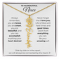Personalized Name Necklace with Birth Flower For Niece-Be Your Amazing Self