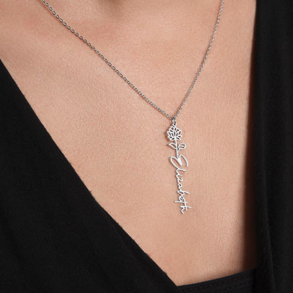 To My Beautiful Daughter-"Always With You" Birth Month Name Necklace