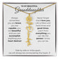 To My Beautiful Granddaughter-"Vibrant Flower" Birth Month Name Necklace
