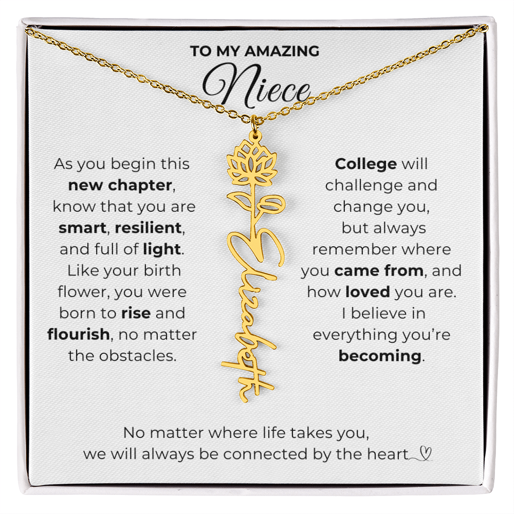 Personalized Niece College Gift from Aunt or Uncle