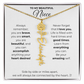 Personalized Name Necklace with Birth Flower For Niece-Be Your Amazing Self