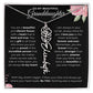 To My Beautiful Granddaughter-"My Heart" Birth Month Name Necklace