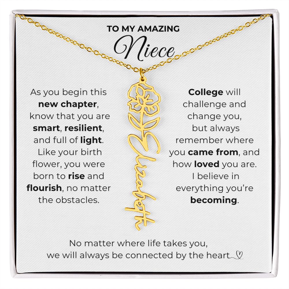 Personalized Niece College Gift from Aunt or Uncle