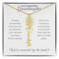 To My Beautiful Granddaughter-"Vibrant and Resilient" Birth Month Name Necklace