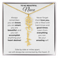 Personalized Name Necklace with Birth Flower For Niece-Be Your Amazing Self