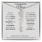 Personalized Name Necklace with Birth Flower For Niece-Be Your Amazing Self
