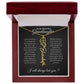 To My Beautiful Granddaughter-"Be Brave and Strong" Birth Month Name Necklace