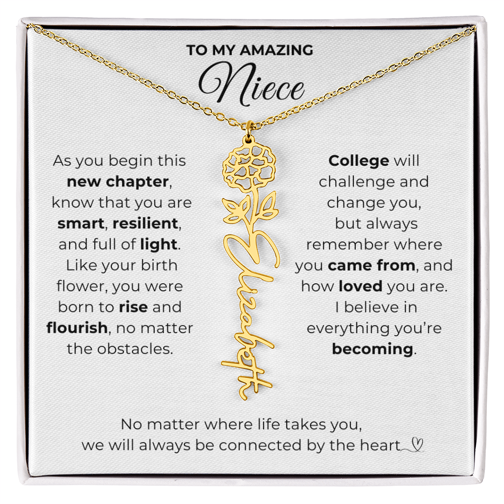 Personalized Niece College Gift from Aunt or Uncle