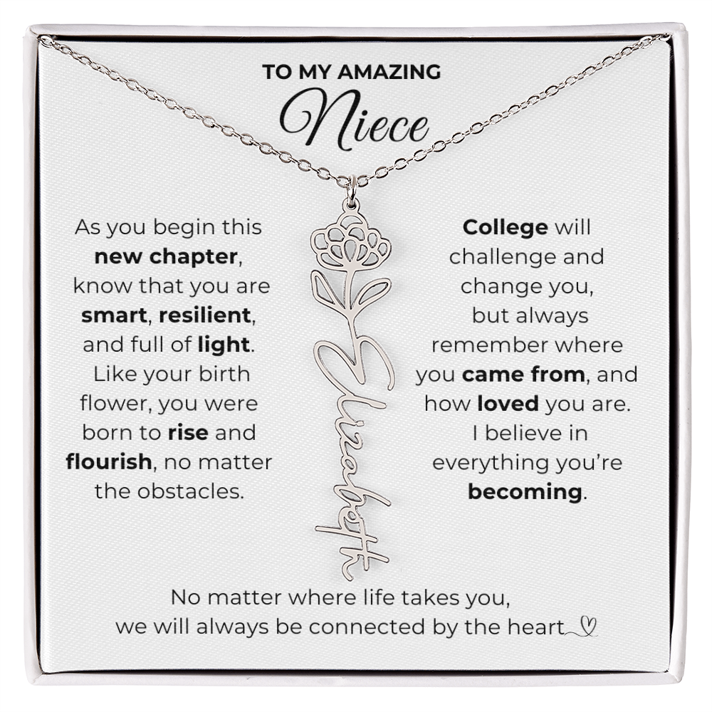 Personalized Niece College Gift from Aunt or Uncle