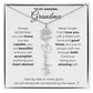 To My Amazing Grandma-"Vibrant Flower" Birth Month Name Necklace