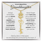 To My Beautiful Granddaughter-"Vibrant Flower" Birth Month Name Necklace