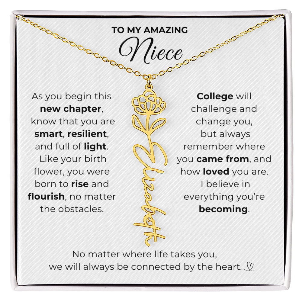 Personalized Niece College Gift from Aunt or Uncle