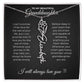 To My Beautiful Granddaughter-"Be Brave and Strong" Birth Month Name Necklace