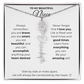 Personalized Name Necklace with Birth Flower For Niece-Be Your Amazing Self