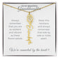 To My Beautiful Granddaughter-"Vibrant and Resilient" Birth Month Name Necklace