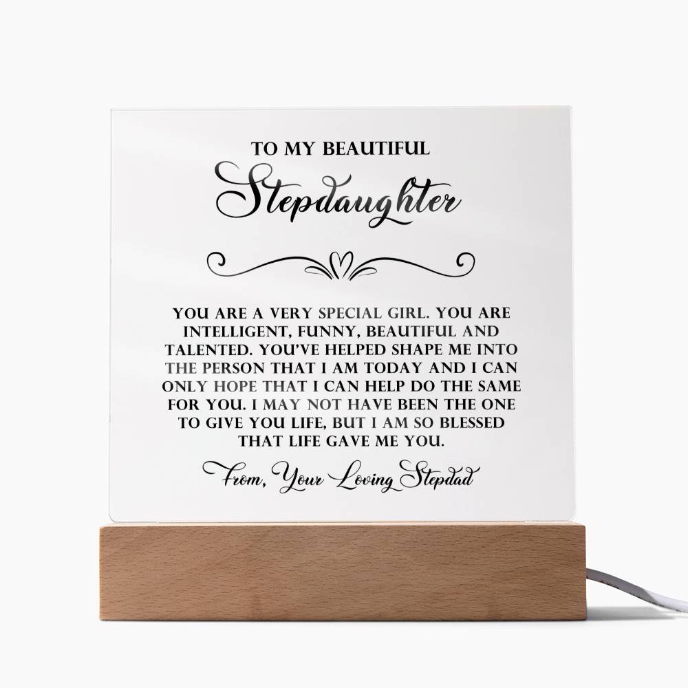 To My Beautiful Stepdaughter-"You Are Special" Plaque