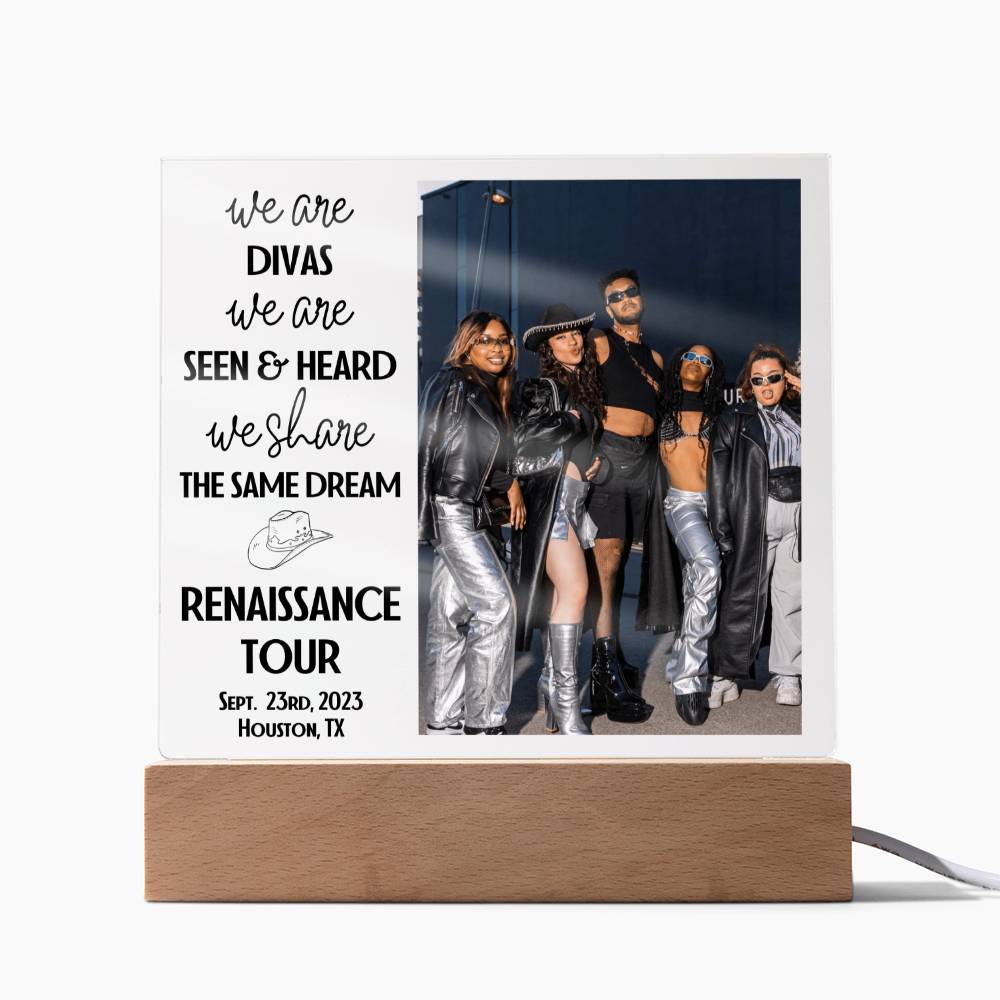 Personalized Renaissance Tour Gift-Square Acrylic Plaque