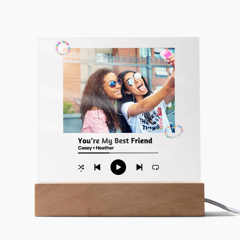 Personalized Bestie Song Plaque