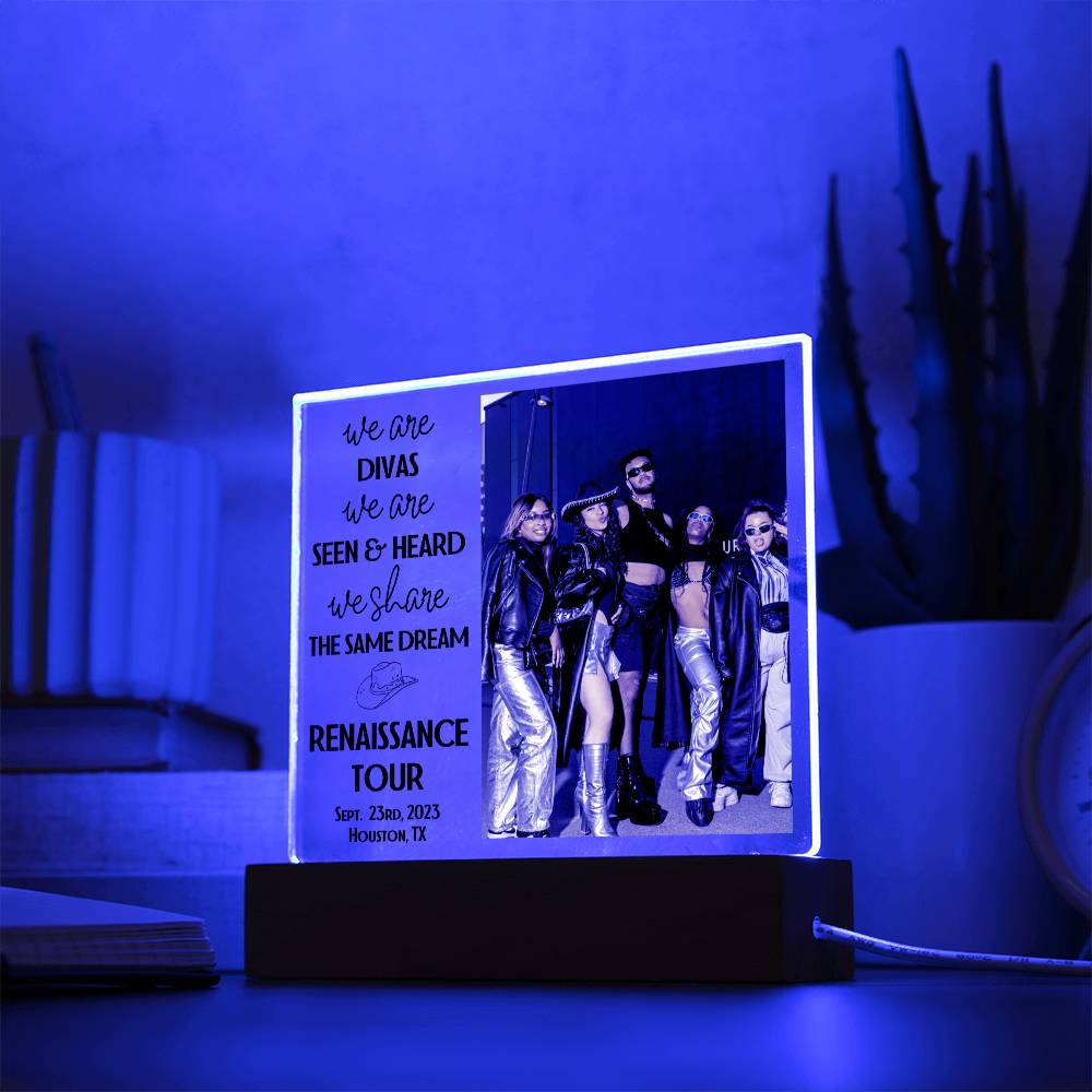 Personalized Renaissance Tour Gift-Square Acrylic Plaque