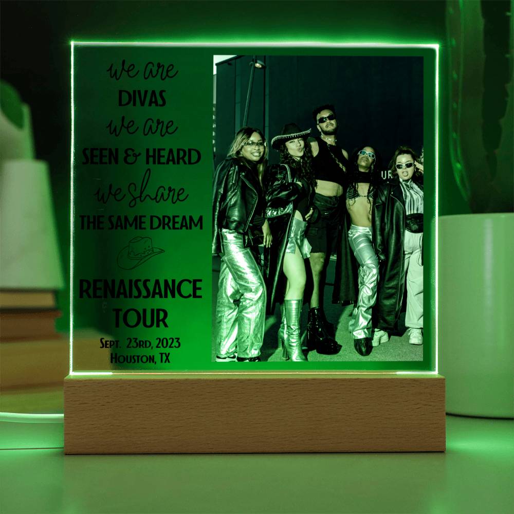 Personalized Renaissance Tour Gift-Square Acrylic Plaque