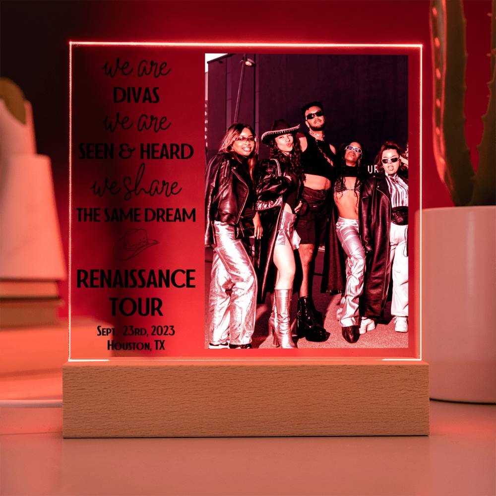 Personalized Renaissance Tour Gift-Square Acrylic Plaque