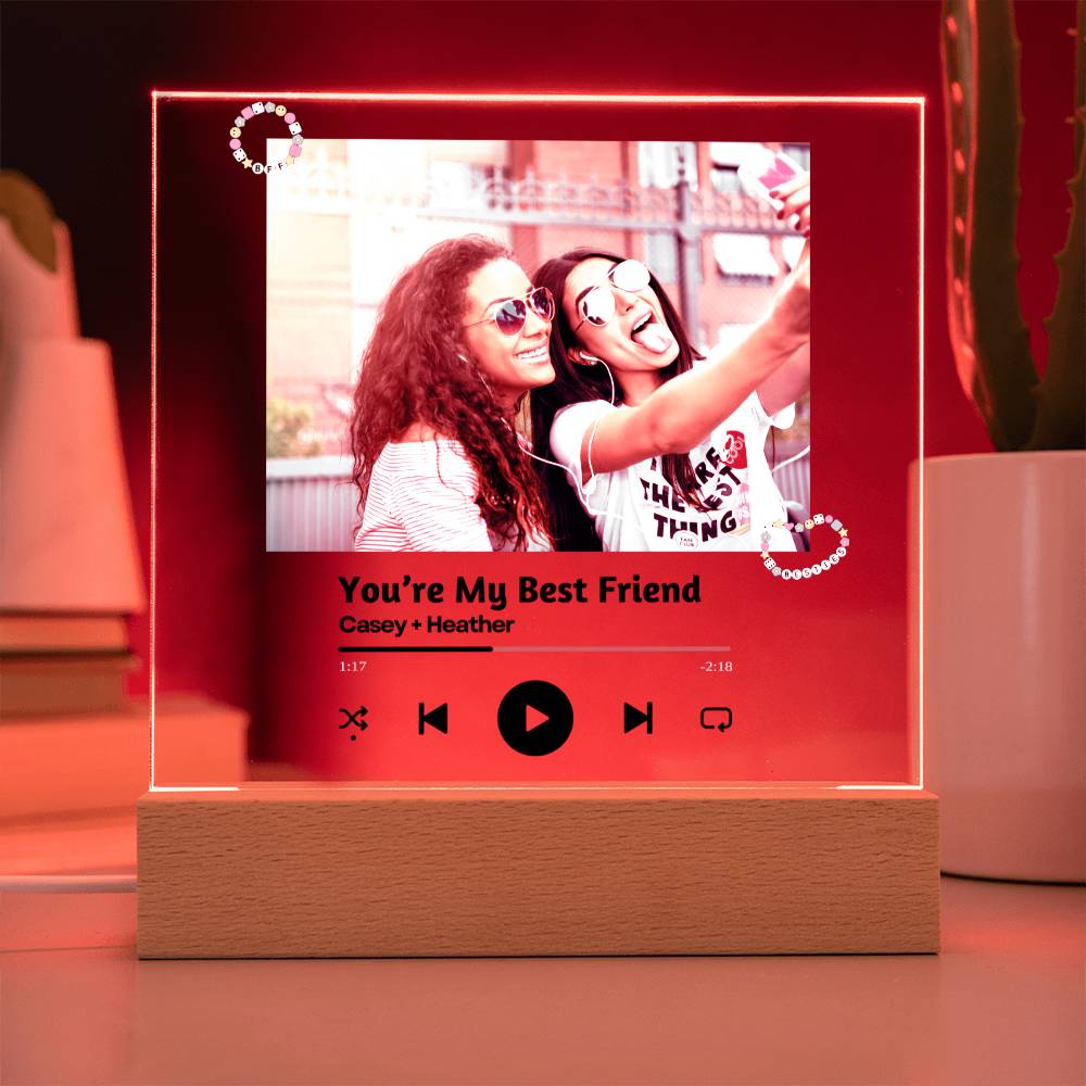 Personalized Bestie Song Plaque