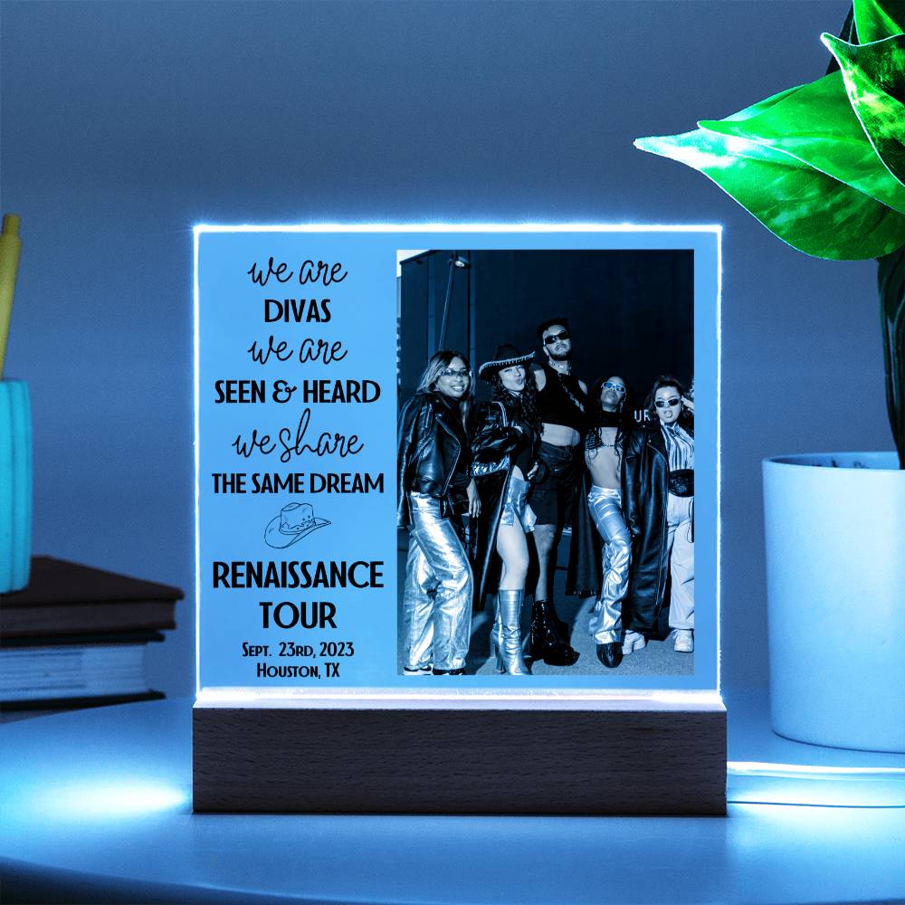 Personalized Renaissance Tour Gift-Square Acrylic Plaque