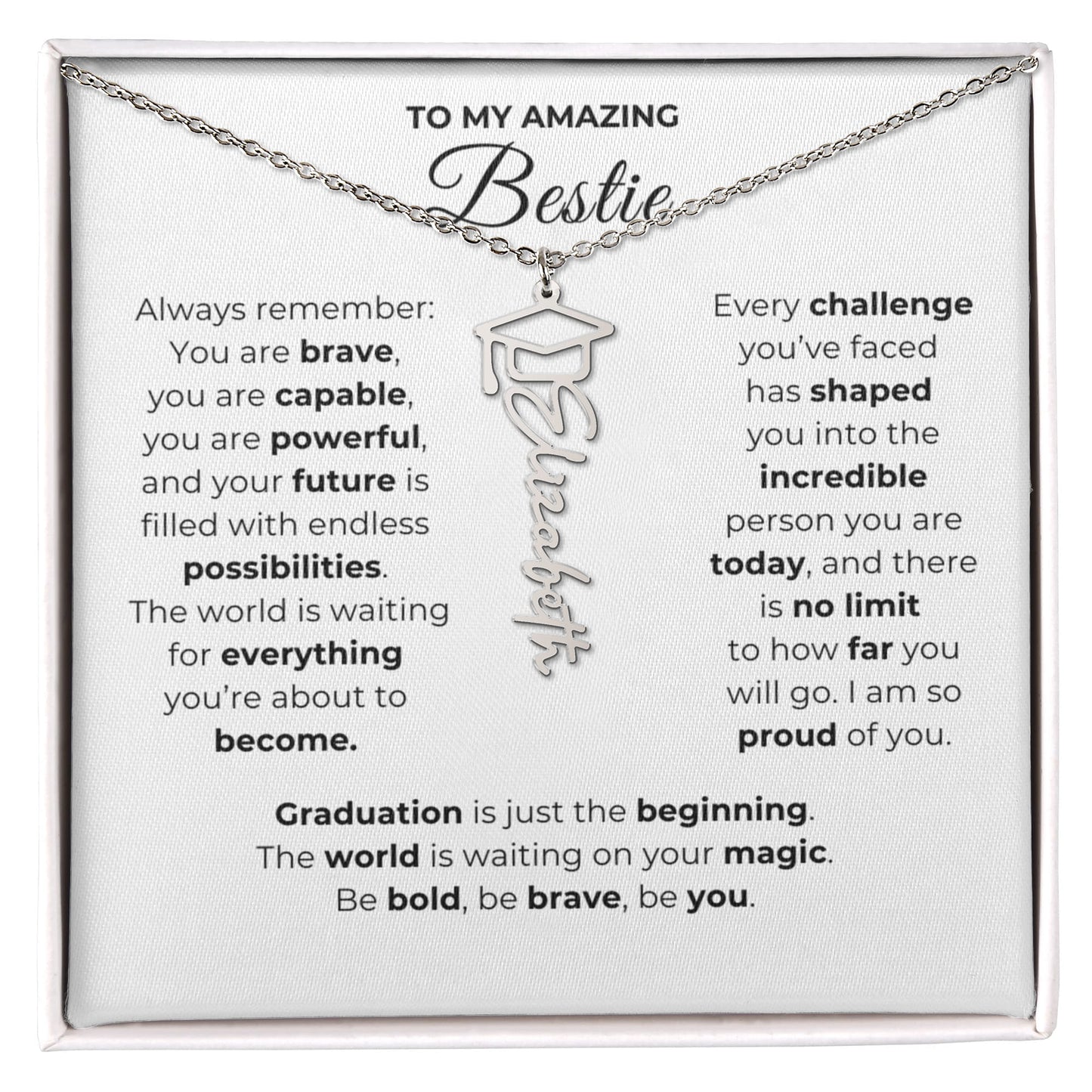 Personalized Best Friend Graduation Gift-So Proud of You