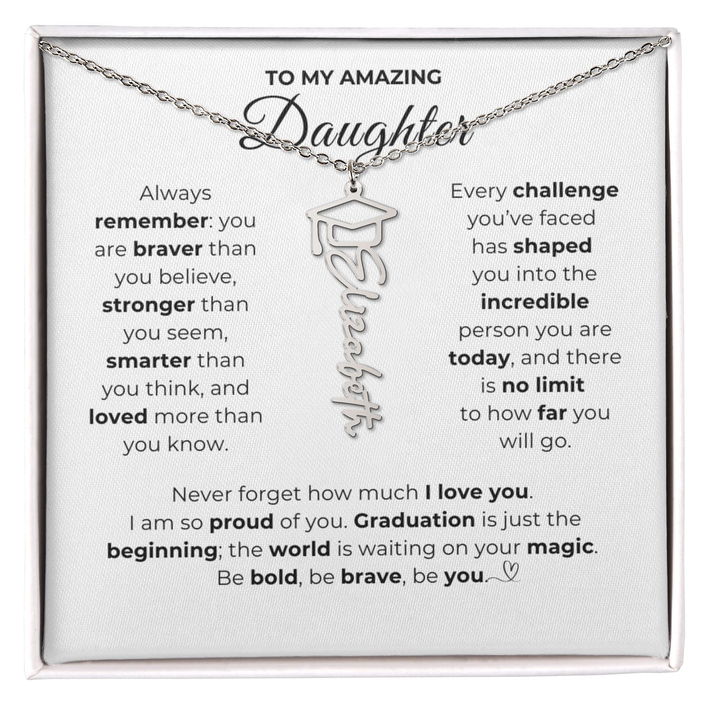 Personalized Daughter Graduation Gift-So Proud of You