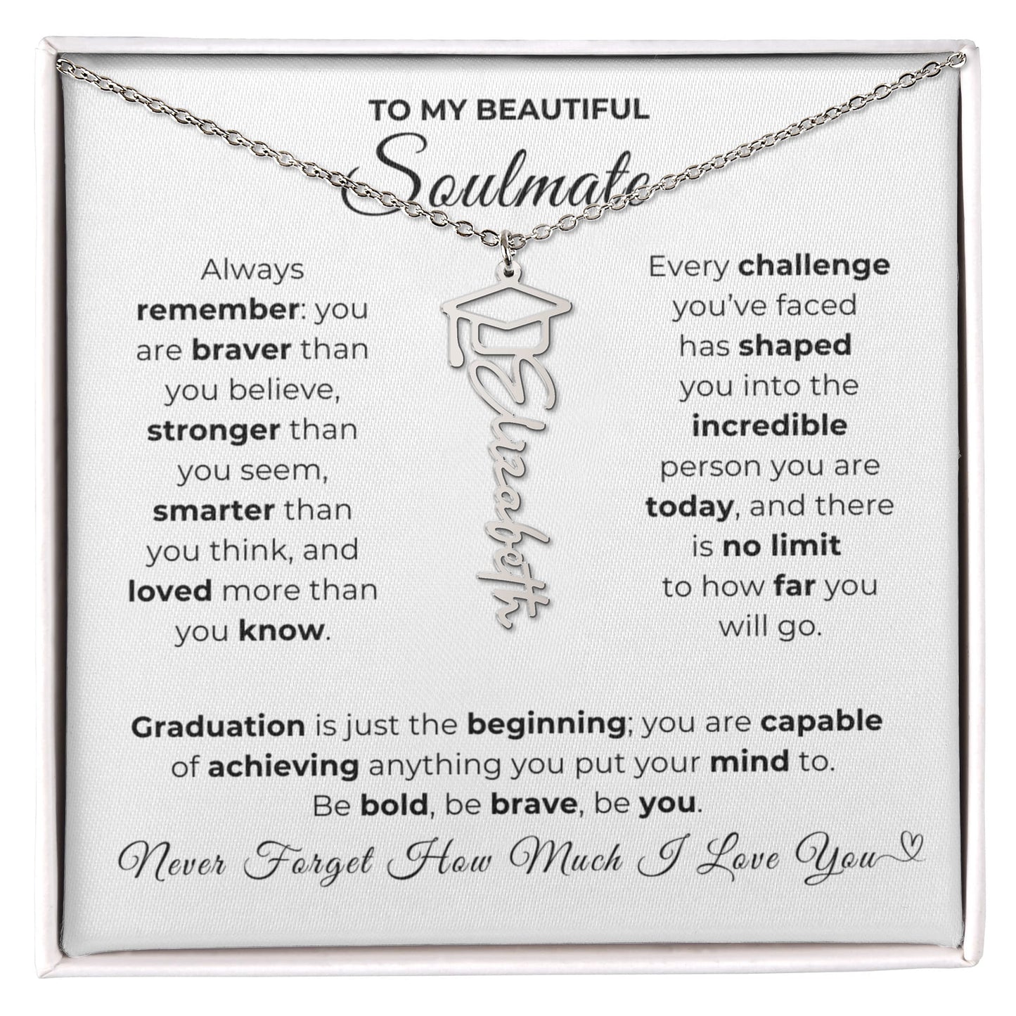 Personalized Soulmate Graduation Gift-So Proud of You