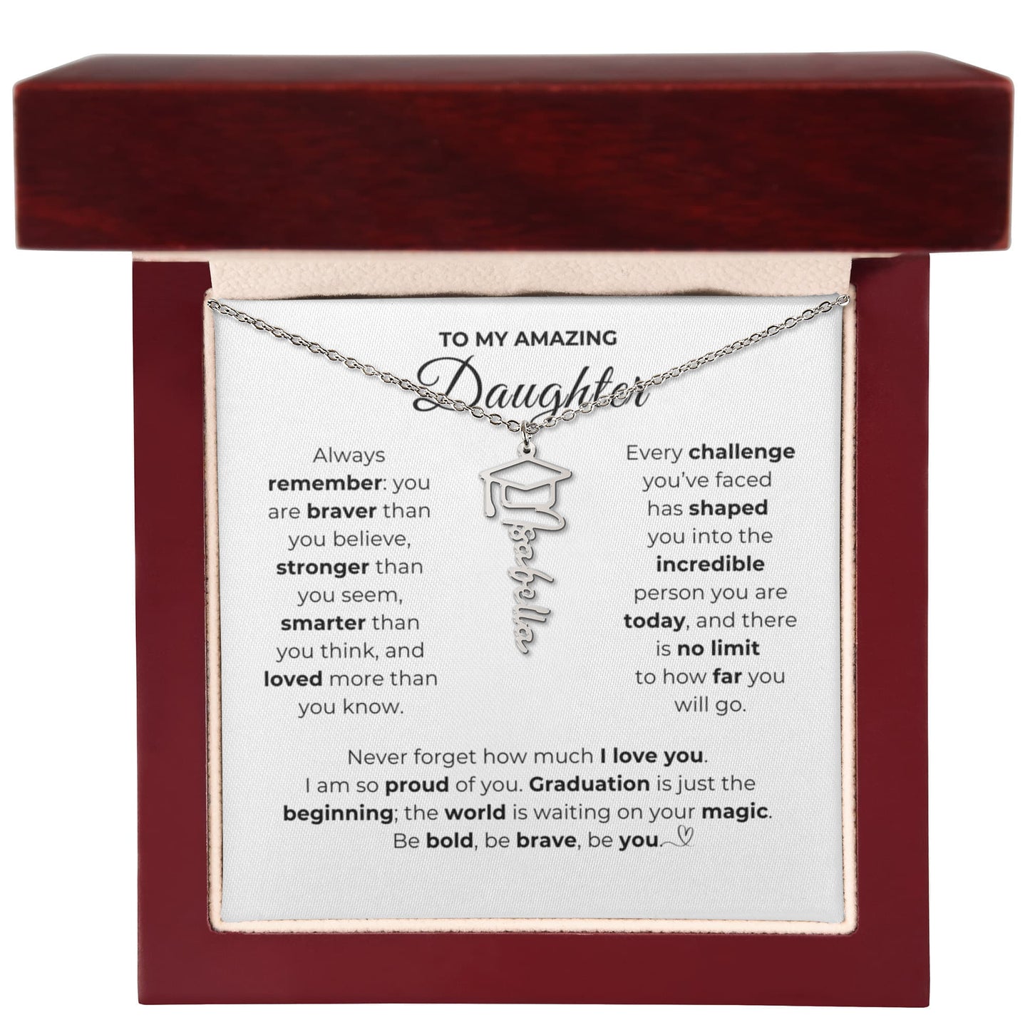 Personalized Daughter Graduation Gift-So Proud of You