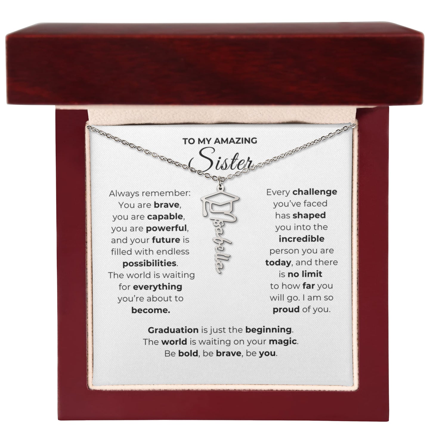 Personalized Sister Graduation Gift-So Proud of You