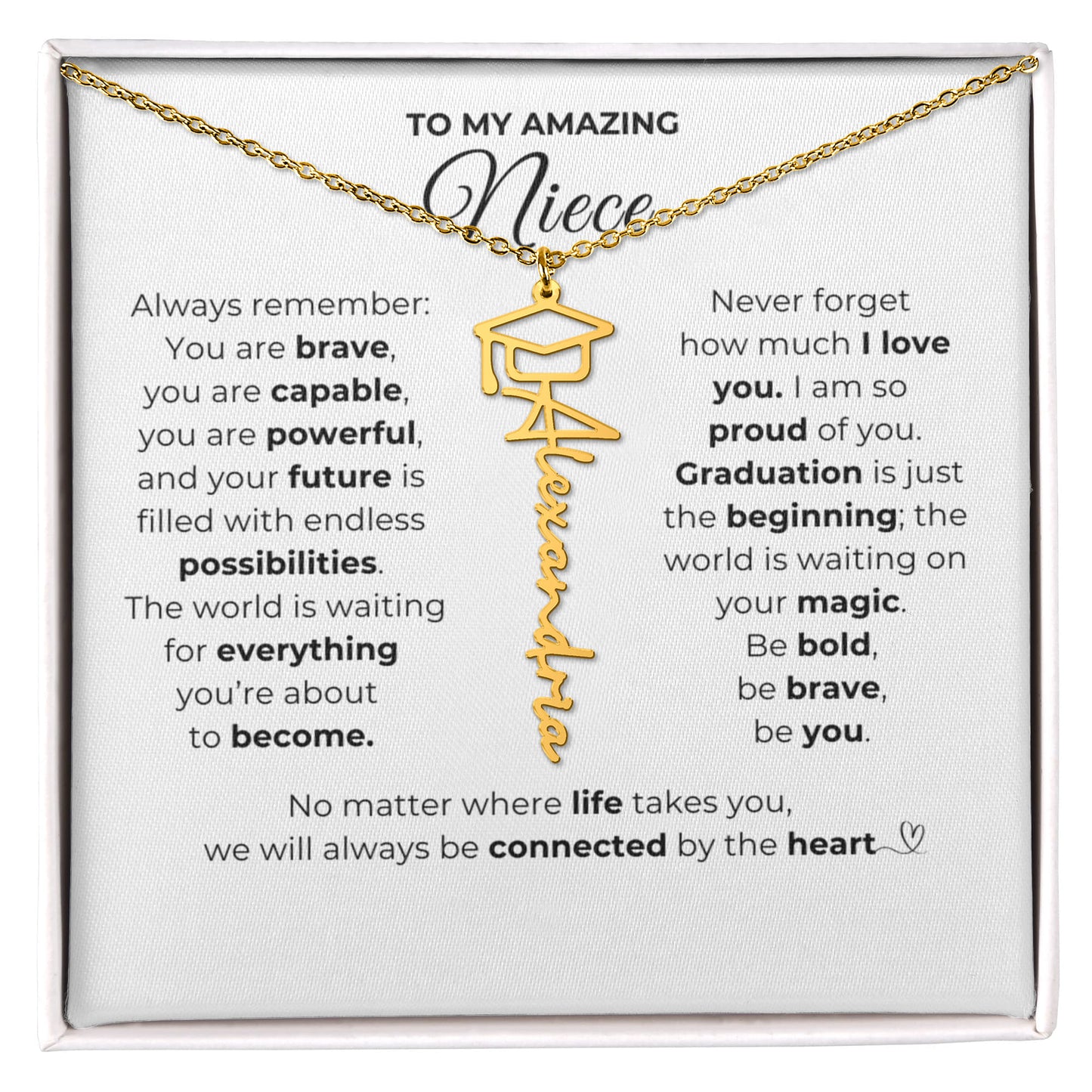 Personalized Niece Graduation Gift-So Proud of You