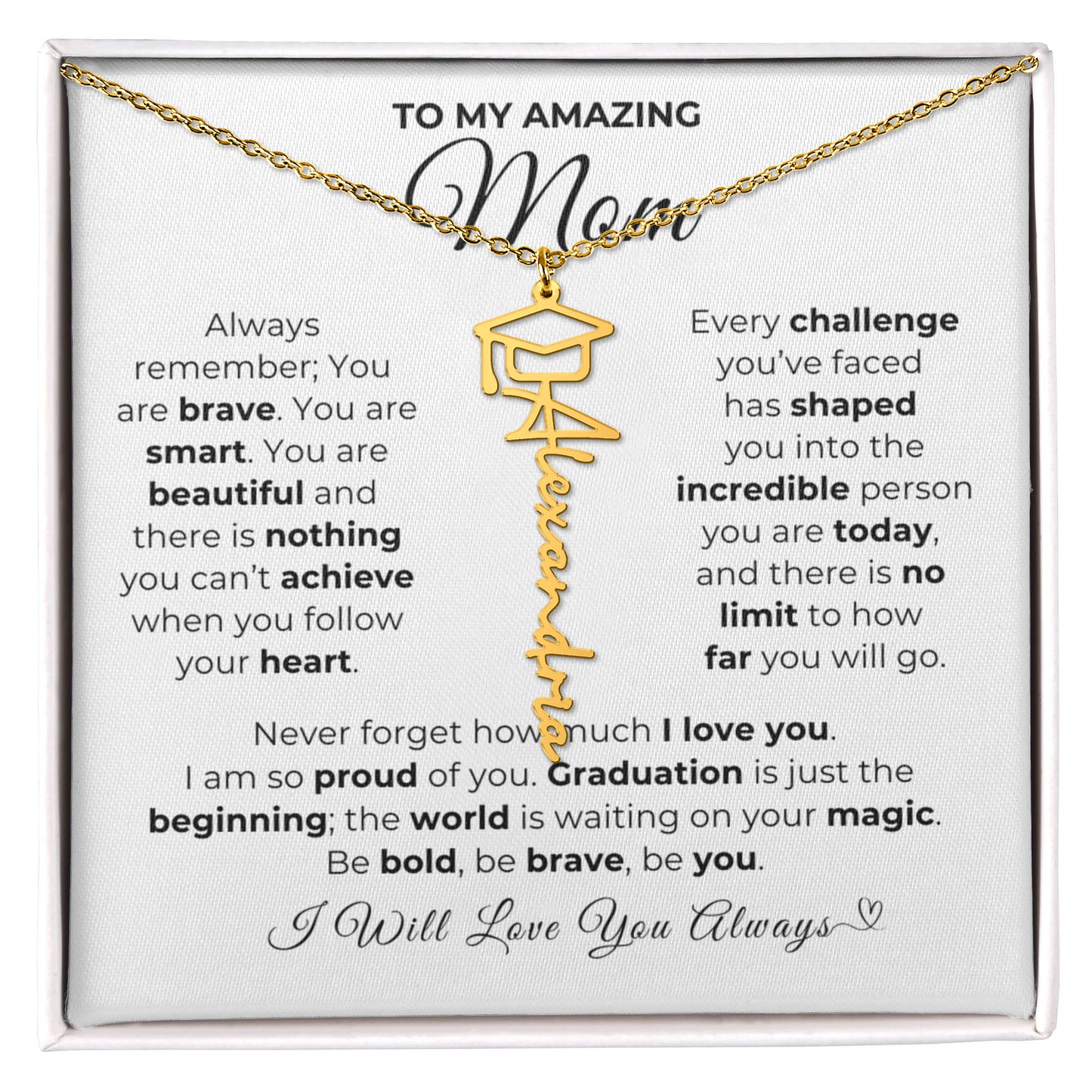 Personalized Mom Graduation Gift-So Proud of You