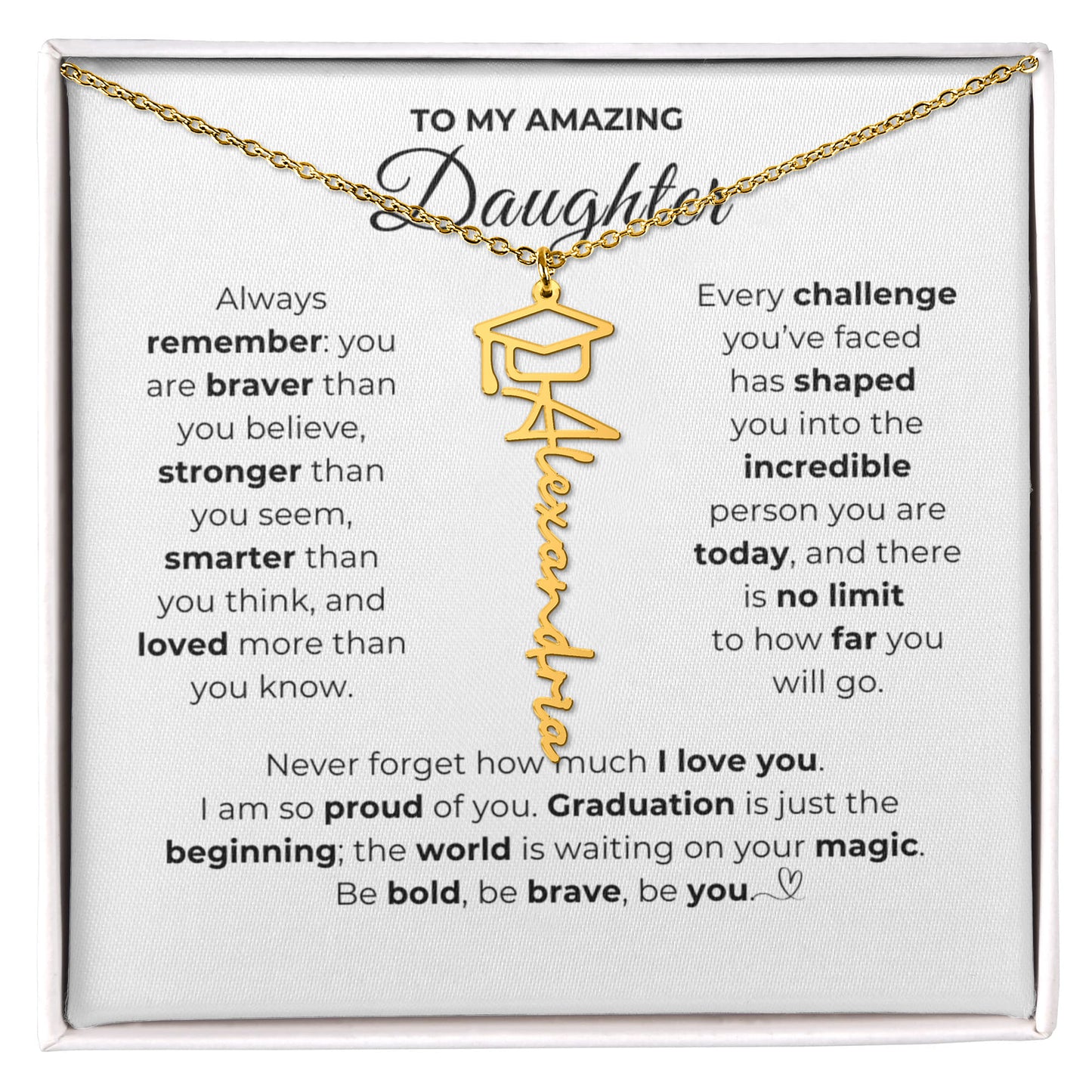 Personalized Daughter Graduation Gift-So Proud of You