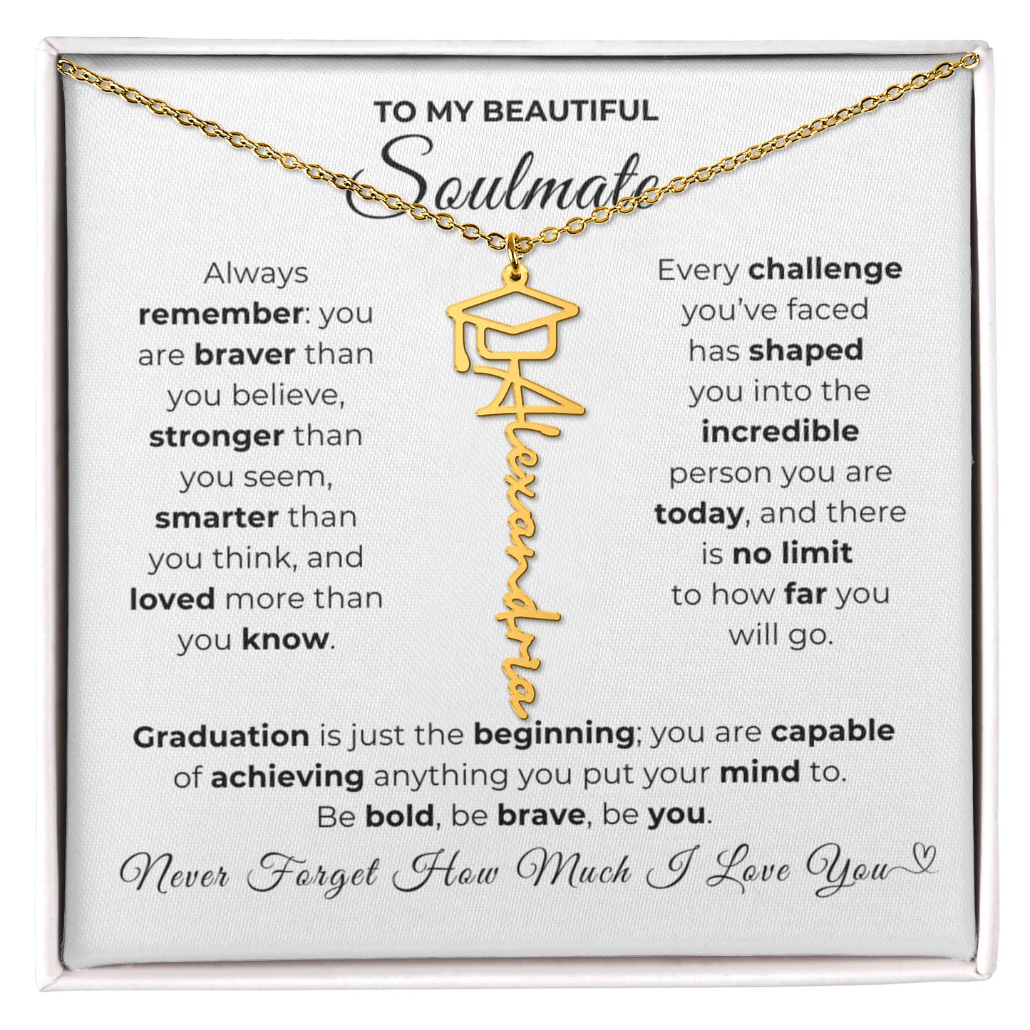 Personalized Soulmate Graduation Gift-So Proud of You