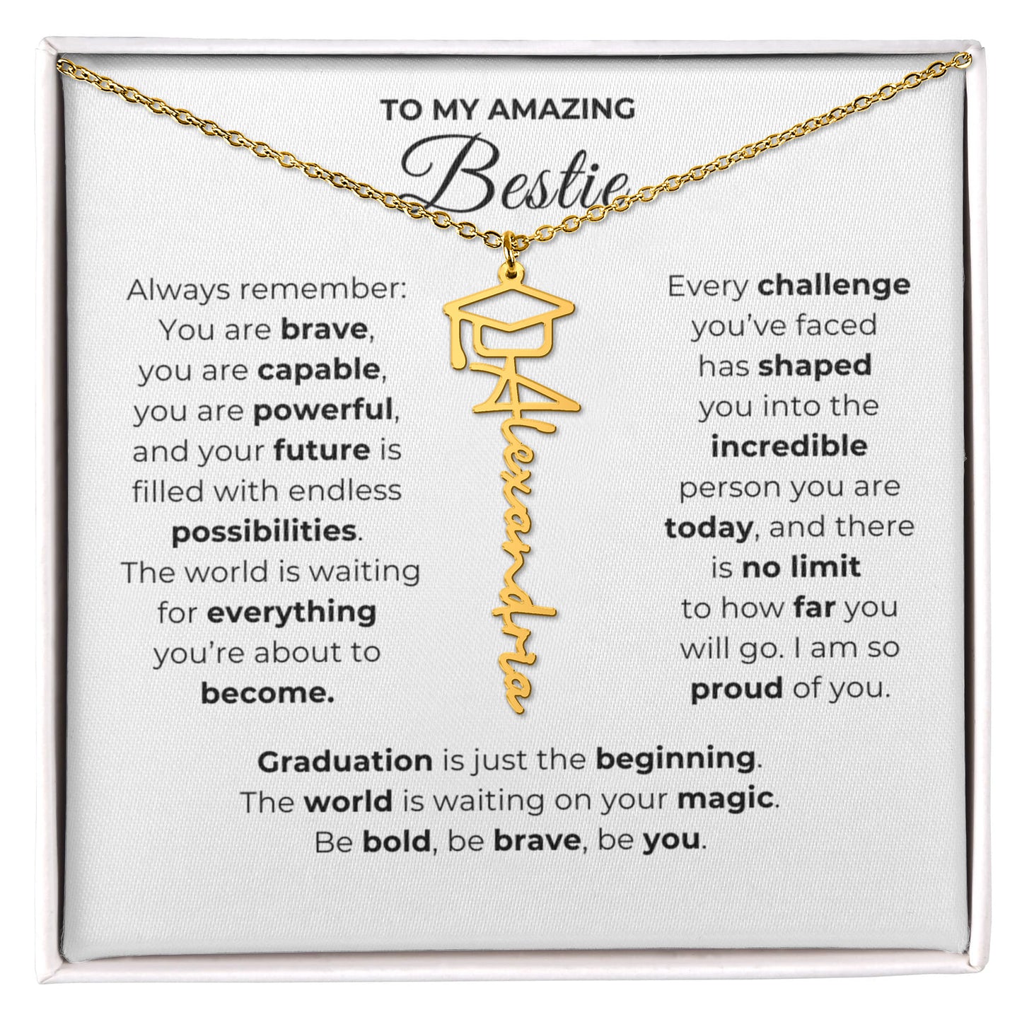 Personalized Best Friend Graduation Gift-So Proud of You