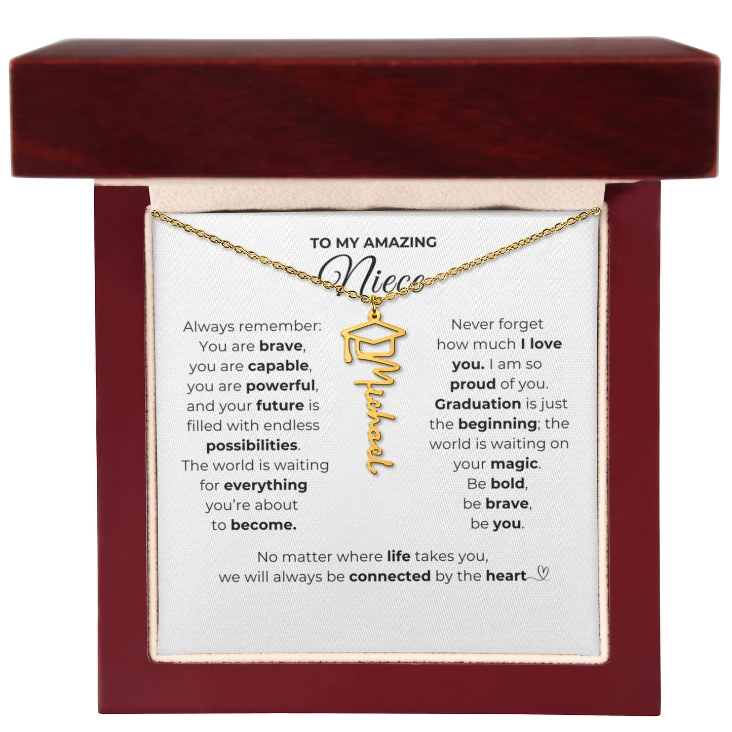 Personalized Niece Graduation Gift-So Proud of You
