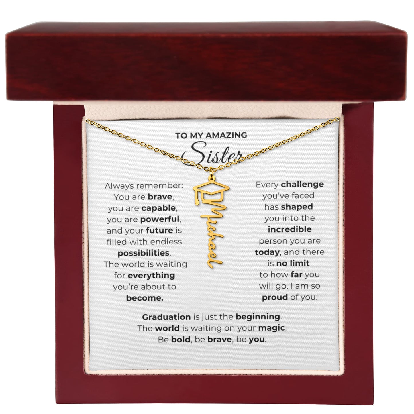 Personalized Sister Graduation Gift-So Proud of You