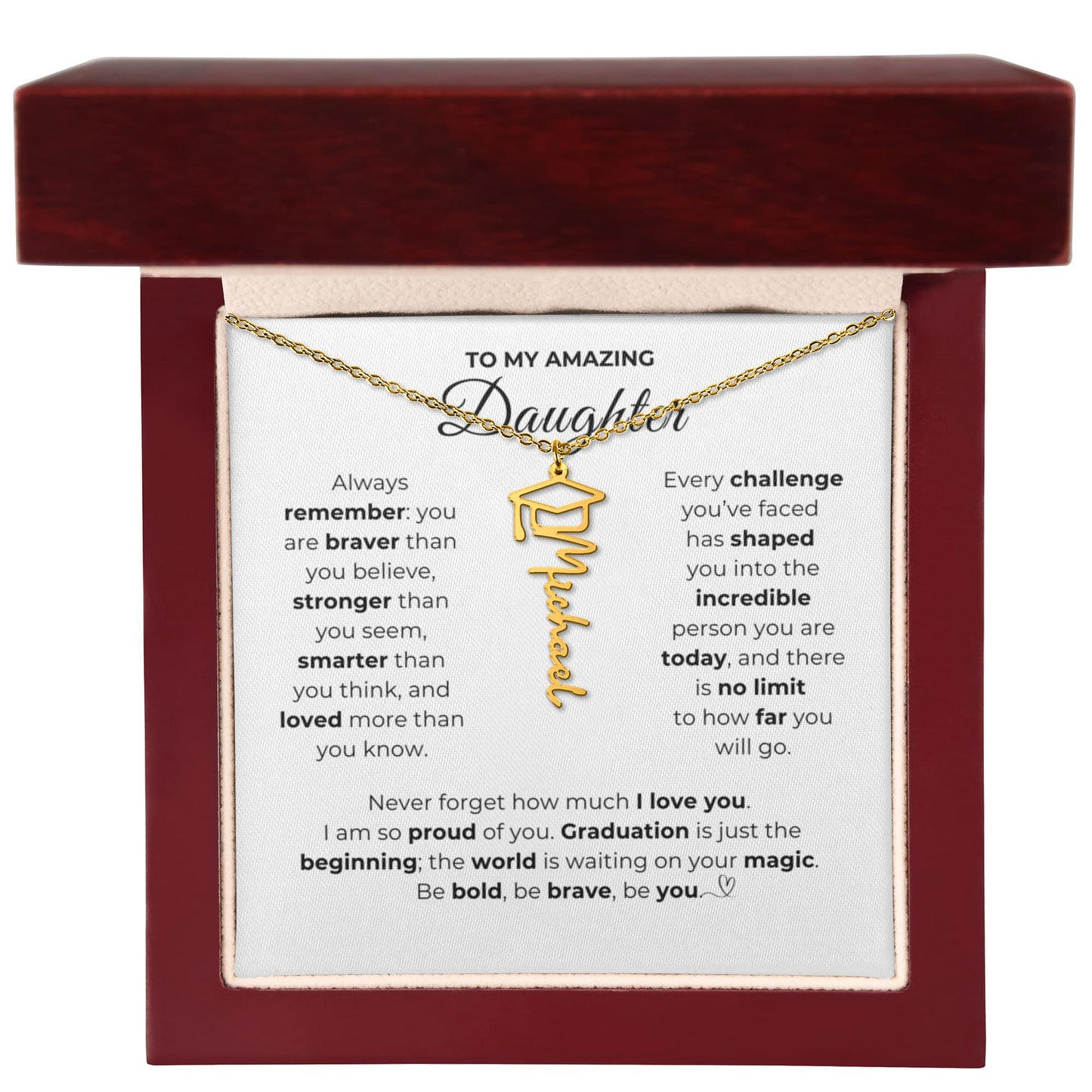 Personalized Daughter Graduation Gift-So Proud of You