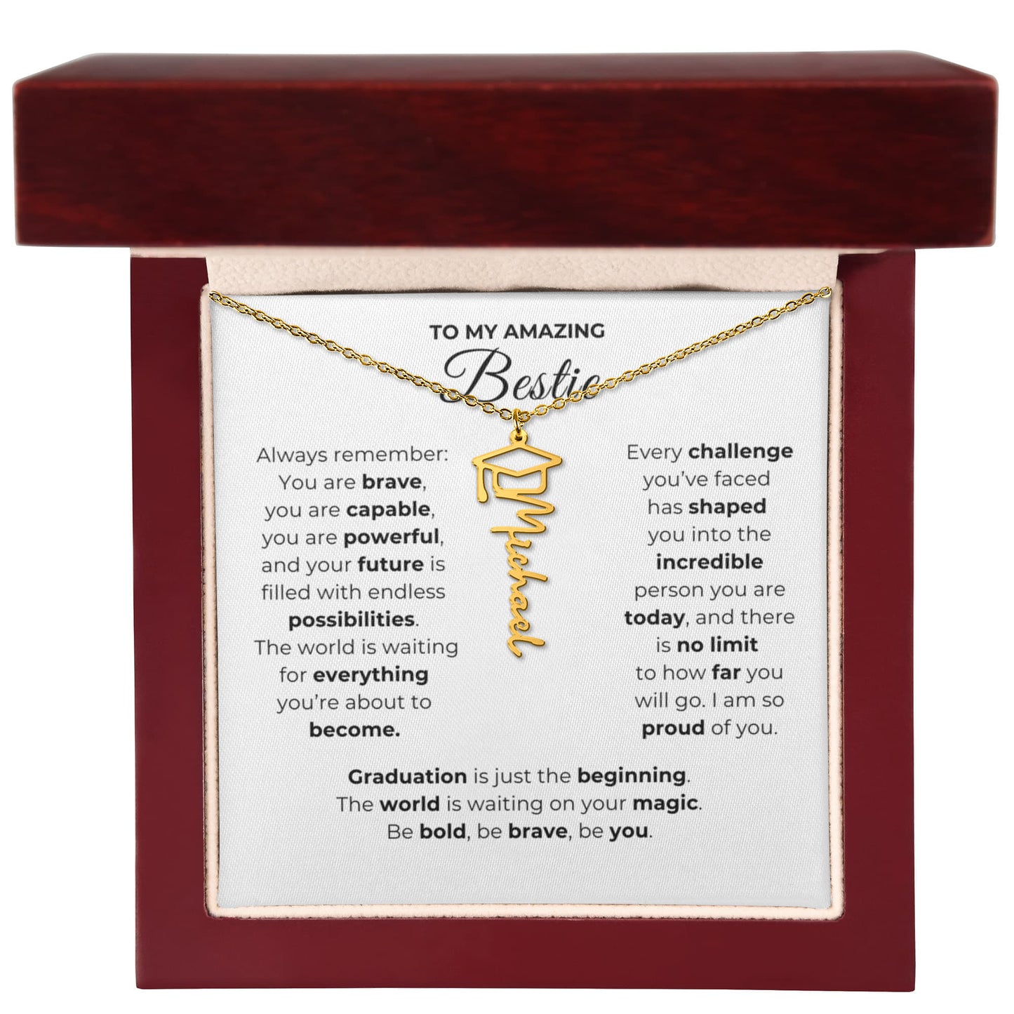 Personalized Best Friend Graduation Gift-So Proud of You